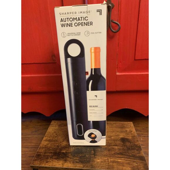 NEW Sharper Image Universal Automatic Wine Bottle Opener Foil Cutter Giftable - Picture 3 of 3